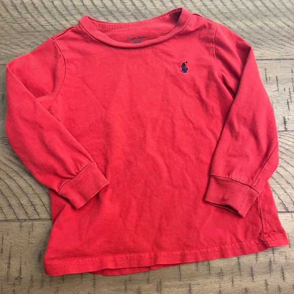 Polo by Ralph Lauren Kids Red Long Sleeve Shirt - Picture 1 of 2
